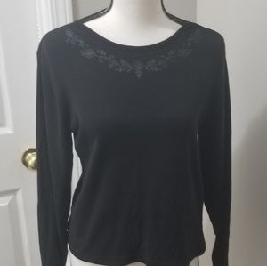 Poppagallo sz M Black long-sleeve top